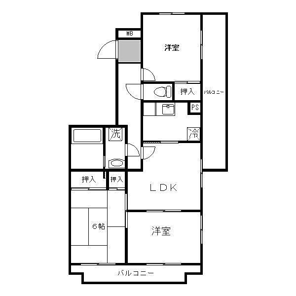 メゾン・ラポーム　I（メゾンラポーム）　306 306｜千葉県柏市北柏3丁目(賃貸マンション2LDK・3階・61.89㎡)の写真 その2