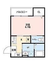 ル・カンフリエ新松戸 203 ｜ 千葉県松戸市新松戸3丁目206-2（賃貸アパート1K・2階・21.77㎡） その1