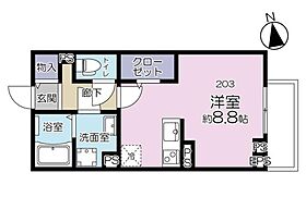 ｉｌ　ｓｏｌａｎａ（イル　ソラーナ） 203 ｜ 千葉県流山市南流山10丁目25-2（賃貸アパート1K・2階・26.77㎡） その2