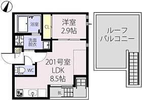 ＲＩＺＥＳＴ　柏 201 ｜ 千葉県柏市東2丁目3-61（賃貸アパート1LDK・2階・28.92㎡） その2