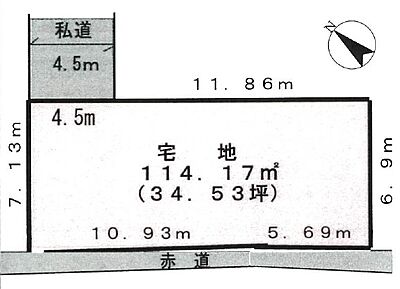 区画図：約34.53坪