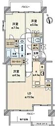 ガーデンプラザ新検見川11番館 3LDKの間取図画像