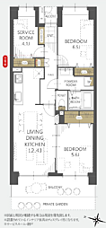 ユービセーヌ西千葉 3LDKの間取図画像