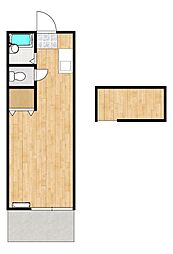 It's那珂川2 ワンルームの間取図画像