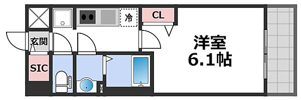 プレサンス上町台筆ヶ崎SOUTH ｜大阪府大阪市天王寺区筆ケ崎町(賃貸マンション1K・5階・22.04㎡)の写真 その2