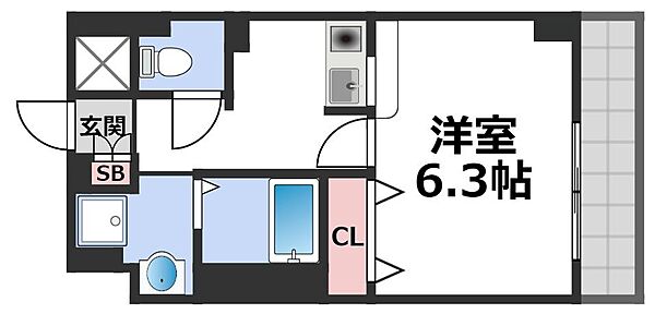 ジュネス関目高殿 ｜大阪府大阪市旭区高殿7丁目(賃貸マンション1K・3階・24.89㎡)の写真 その2