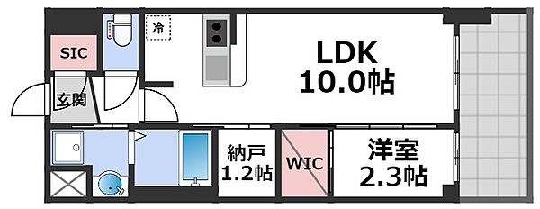 セレニテ本町東リアン ｜大阪府大阪市中央区博労町1丁目(賃貸マンション1SLDK・3階・33.98㎡)の写真 その2