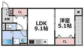 ACT布施  ｜ 大阪府東大阪市岸田堂北町（賃貸アパート1LDK・1階・39.12㎡） その2