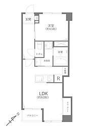鴬谷日伸ハイツ 1LDKの間取図画像