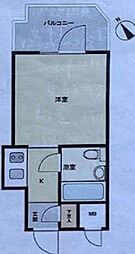 パレスハイツ千歳烏山 ワンルームの間取図画像
