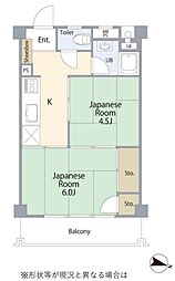コーラルハイツ志村 2Kの間取図画像