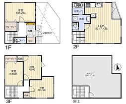 仙台市若林区一本杉町 ルーフバルコニー付き中古戸建