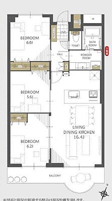 間取り 多賀城ロジュマンA棟 3階/-