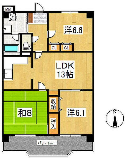 パークアヴェニュー 0307｜東京都練馬区大泉学園町4丁目(賃貸マンション3LDK・3階・72.00㎡)の写真 その2