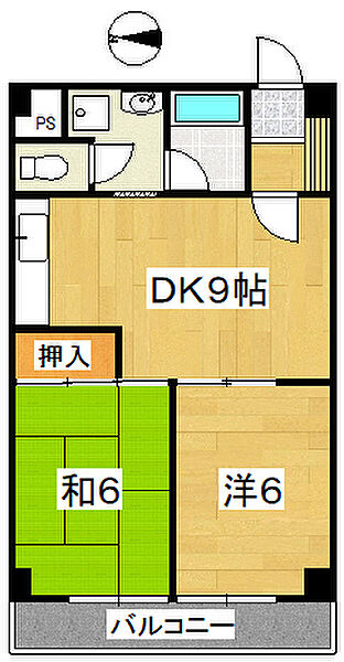 第2鴨下マンション 0311｜東京都練馬区石神井町2丁目(賃貸マンション2DK・3階・46.75㎡)の写真 その2