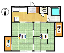 富沢荘 0202B ｜ 東京都練馬区大泉町1丁目22-17（賃貸アパート2K・2階・30.00㎡） その2