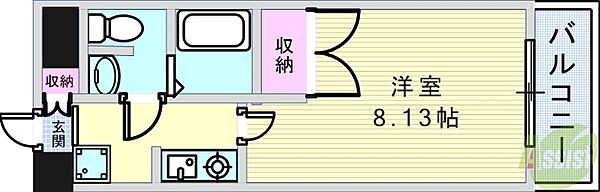 兵庫県西宮市与古道町(賃貸マンション1K・10階・24.45㎡)の写真 その2