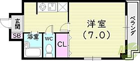 兵庫県西宮市南昭和町2-39（賃貸マンション1K・3階・23.76㎡） その2