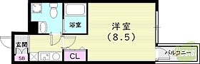 S-FORT西宮  ｜ 兵庫県西宮市戸田町（賃貸マンション1K・2階・24.54㎡） その2