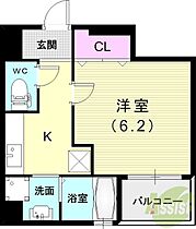 クルーセ・夙川  ｜ 兵庫県西宮市寿町5-15（賃貸マンション1K・1階・23.10㎡） その2