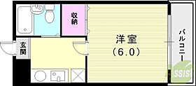 ジョイ甲子園  ｜ 兵庫県西宮市今津久寿川町（賃貸マンション1K・3階・16.10㎡） その2