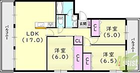 フェルザ西宮  ｜ 兵庫県西宮市久保町12-11（賃貸マンション3LDK・7階・86.00㎡） その2