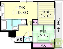 カスタム加島III  ｜ 兵庫県西宮市大屋町（賃貸マンション2LDK・2階・50.00㎡） その2