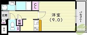 エトールX  ｜ 兵庫県西宮市西福町（賃貸マンション1K・7階・30.00㎡） その2