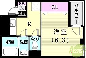 トップシードOKADA  ｜ 兵庫県西宮市甲風園1丁目（賃貸マンション1K・3階・22.50㎡） その2