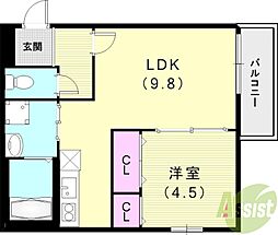 フジパレス甲東園II番館 2階/-