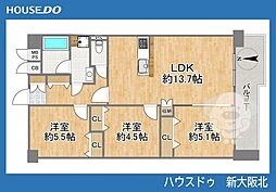 シャンボール東三国 3LDKの間取図画像