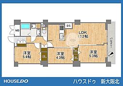 プラザ歌島C棟 3LDKの間取図画像
