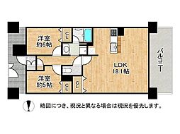 エスリード大津におの浜セミリア　中古マンション 2LDKの間取り