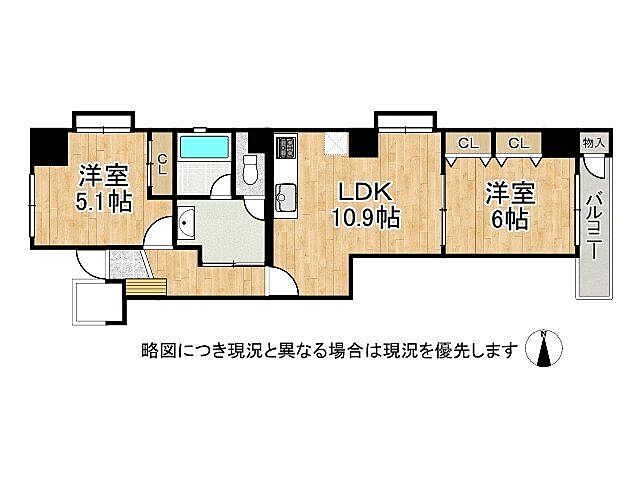 間取り ベル・クローチェ京都洛央　中古マンション 7階/-