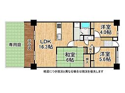 グラン・コート北宇治 3LDKの間取図画像