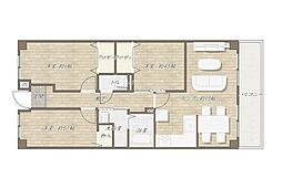 パデシオン宇治木幡 3LDKの間取図画像