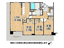 エスリード淀 3LDKの間取図画像