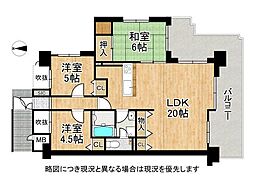 パークテラス北花山 3LDKの間取図画像