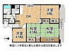 間取り：南向きバルコニーで陽当り良好
