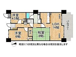 ローレルコート大津 3LDKの間取図画像