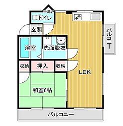 森脇アパートA 3LDKの間取図画像