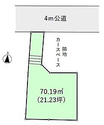 物件画像 川越市小堤　建築条件なし売地