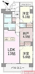 パテラ川越 2SLDKの間取図画像