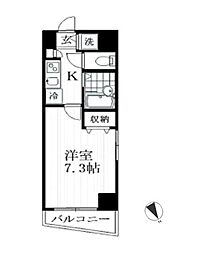 ガラ・シティ神田淡路町 1Kの間取図画像