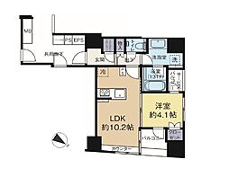 リビオレゾン千代田岩本町ルジェンテ 1LDKの間取図画像