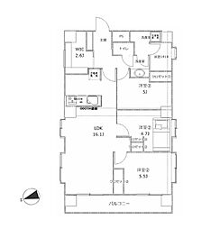 ハイシティ両国横網 3LDKの間取図画像