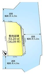 物件画像 世田谷区若林3丁目　三方向角地