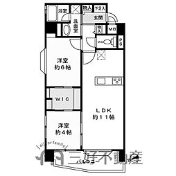 シティマンション香椎南 2LDKの間取図画像