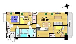 エンゼルハイム大森南 3LDKの間取図画像