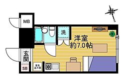 山王アーバンライフ ワンルームの間取図画像